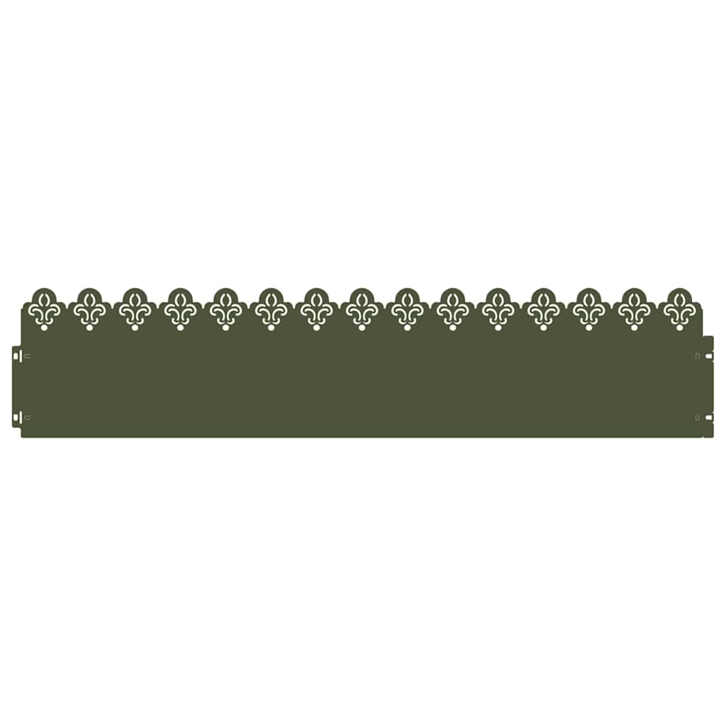 Gazonranden 30 st 103 x 0,05 x 22 cm Staal Olijf Groen