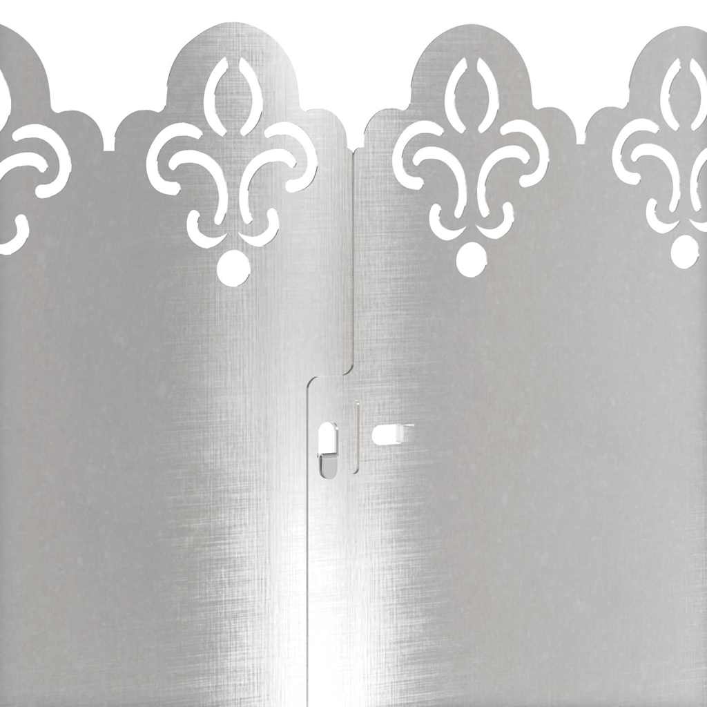Gazonranden 10 st 103 x 0,05 x 22 cm Roestvrij staal Zilver