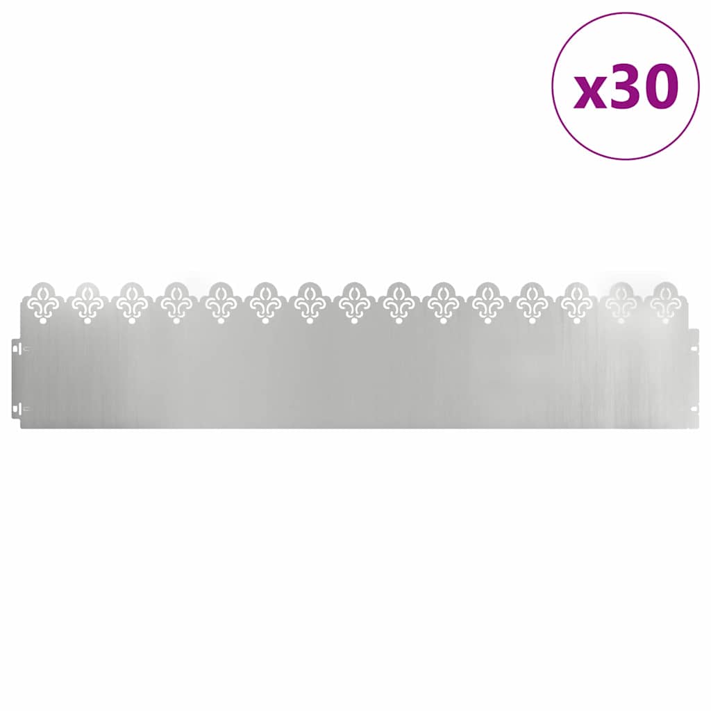 Gazonranden 30 st 103 x 0,05 x 22 cm Gegalvaniseerd staal