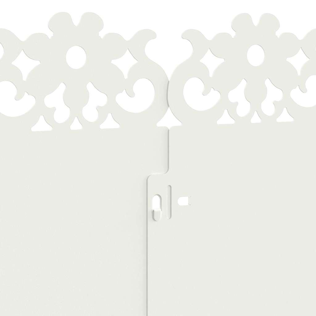 Gazonranden 10 st 103 x 0,05 x 22 cm Staal Wit