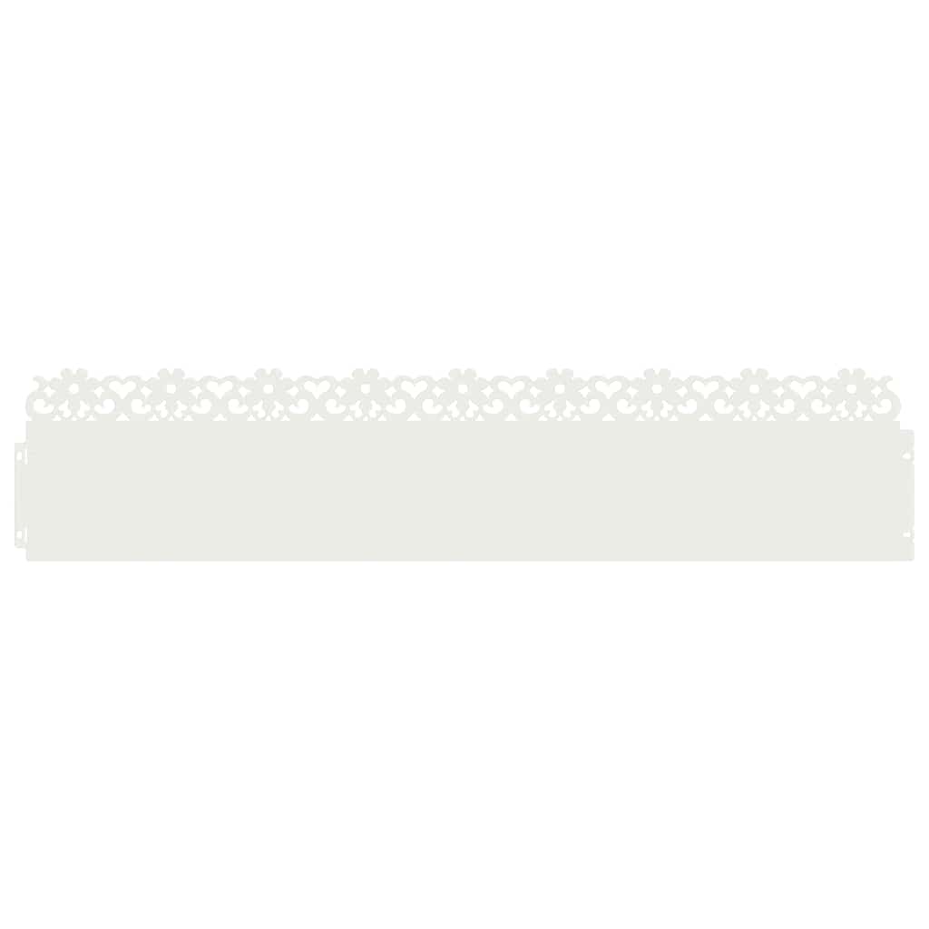 Gazonranden 20 st 103 x 0,05 x 22 cm Staal Wit