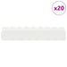 Gazonranden 20 st 103 x 0,05 x 22 cm Staal Wit
