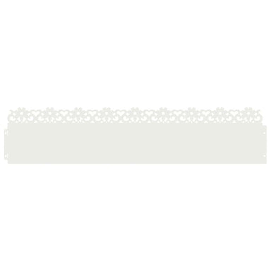 Gazonranden 30 st 103 x 0,05 x 22 cm Staal Wit