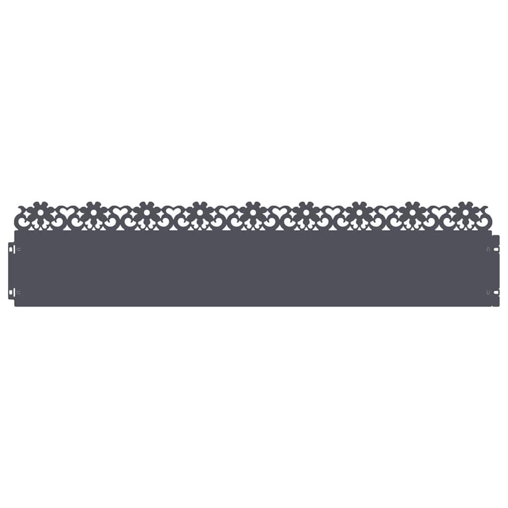 Gazonranden 30 st 103 x 0,05 x 22 cm Staal Antraciet