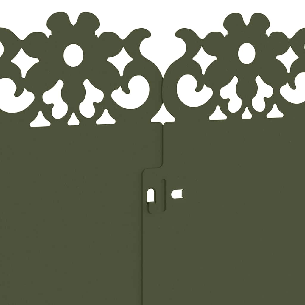 Gazonranden 10 st 103 x 0,05 x 22 cm Staal Olijf Groen