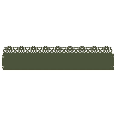 Gazonranden 10 st 103 x 0,05 x 22 cm Staal Olijf Groen