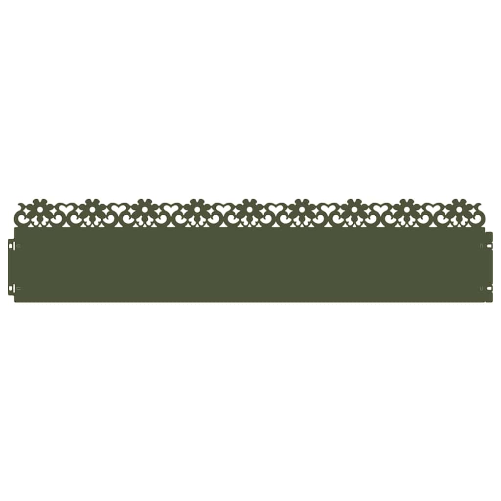 Gazonranden 20 st 103 x 0,05 x 22 cm Staal Olijf Groen
