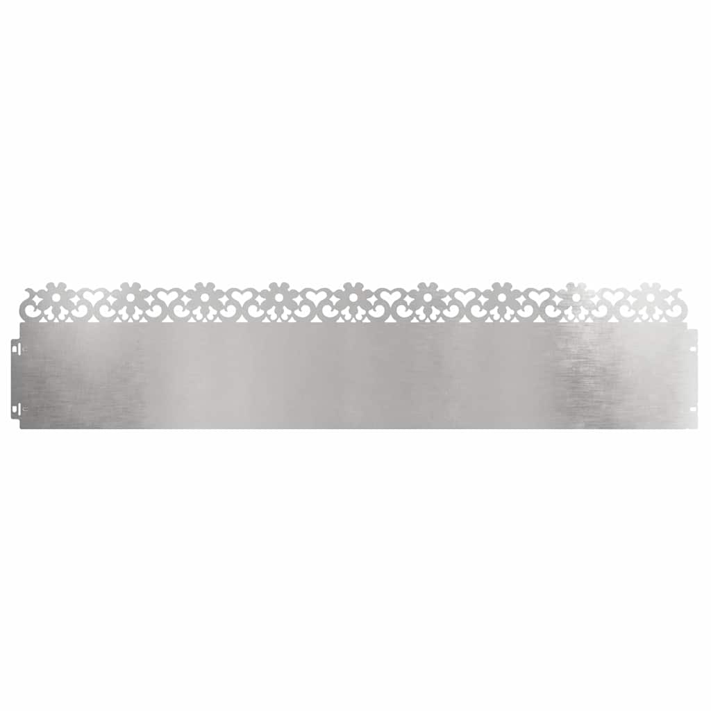 Gazonranden 10 st 103 x 0,05 x 22 cm Roestvrij staal Zilver
