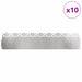 Gazonranden 10 st 103 x 0,05 x 22 cm Roestvrij staal Zilver