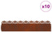 Gazonranden 10 st 103 x 0,05 x 22 cm weervast staal Roestig