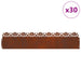 Gazonranden 30 st 103 x 0,05 x 22 cm weervast staal Roestig