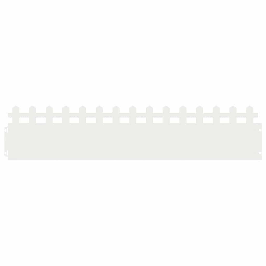 Gazonranden 20 st 103 x 0,05 x 22 cm Staal Wit