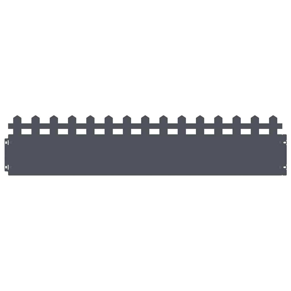 Gazonranden 10 st 103 x 0,05 x 22 cm Staal Antraciet