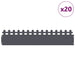 Gazonranden 20 st 103 x 0,05 x 22 cm Staal Antraciet
