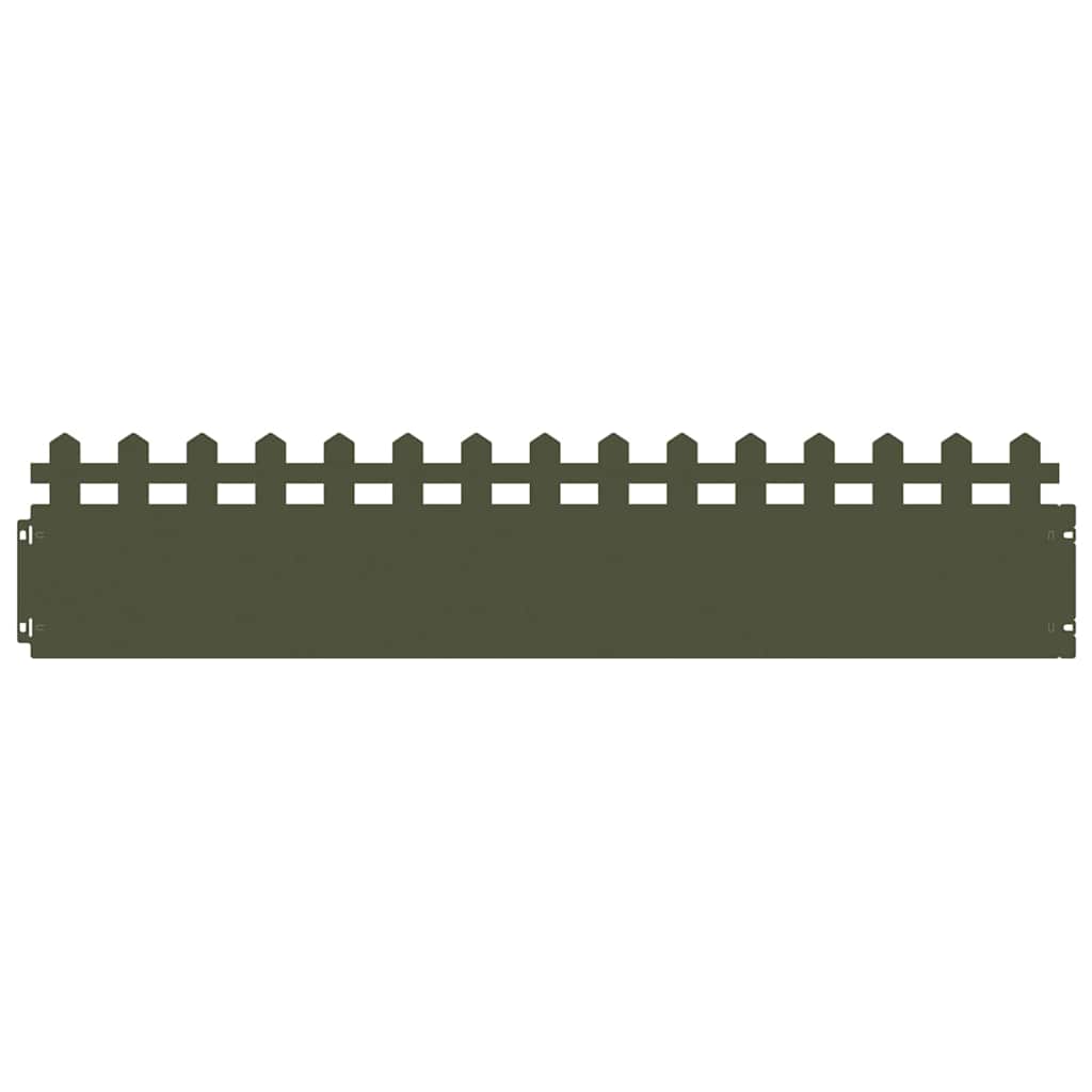 Gazonranden 10 st 103 x 0,05 x 22 cm Staal Olijf Groen