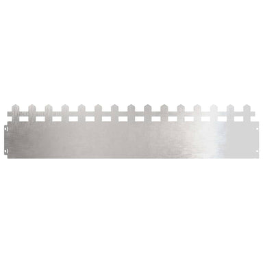 Gazonranden 10 st 103 x 0,05 x 22 cm Roestvrij staal Zilver