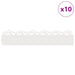 Gazonranden 10 st 103 x 0,05 x 22 cm Staal Wit