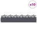 Gazonranden 10 st 103 x 0,05 x 22 cm Staal Antraciet