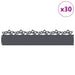 Gazonranden 30 st 103 x 0,05 x 22 cm Staal Antraciet