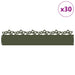 Gazonranden 30 st 103 x 0,05 x 22 cm Staal Olijf Groen