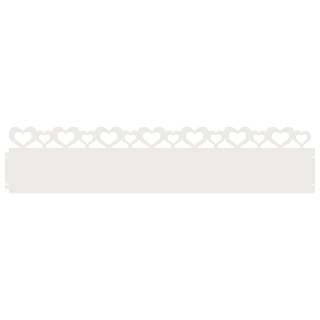 Gazonranden 20 st 103 x 0,05 x 22 cm Staal Wit