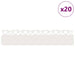 Gazonranden 20 st 103 x 0,05 x 22 cm Staal Wit