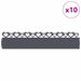 Gazonranden 10 st 103 x 0,05 x 22 cm Staal Antraciet