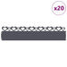 Gazonranden 20 st 103 x 0,05 x 22 cm Staal Antraciet