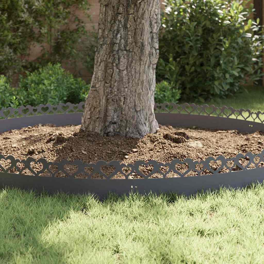Gazonranden 30 st 103 x 0,05 x 22 cm Staal Antraciet