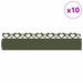 Gazonranden 10 st 103 x 0,05 x 22 cm Staal Olijf Groen