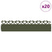 Gazonranden 20 st 103 x 0,05 x 22 cm Staal Olijf Groen