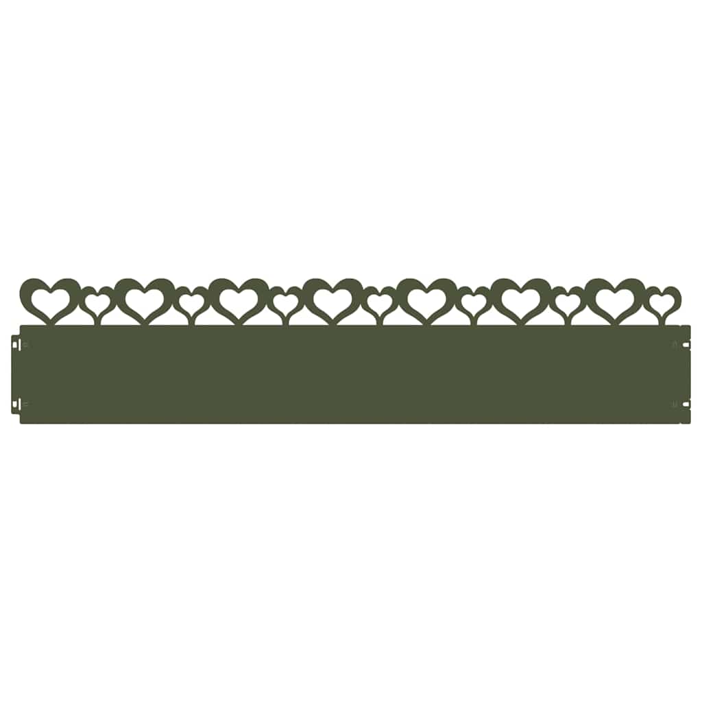 Gazonranden 30 st 103 x 0,05 x 22 cm Staal Olijf Groen