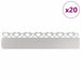 Gazonranden 20 st 103 x 0,05 x 22 cm Roestvrij staal Zilver
