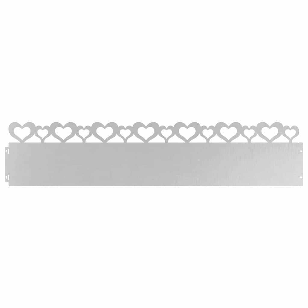 Gazonranden 30 st 103 x 0,05 x 22 cm Roestvrij staal Zilver