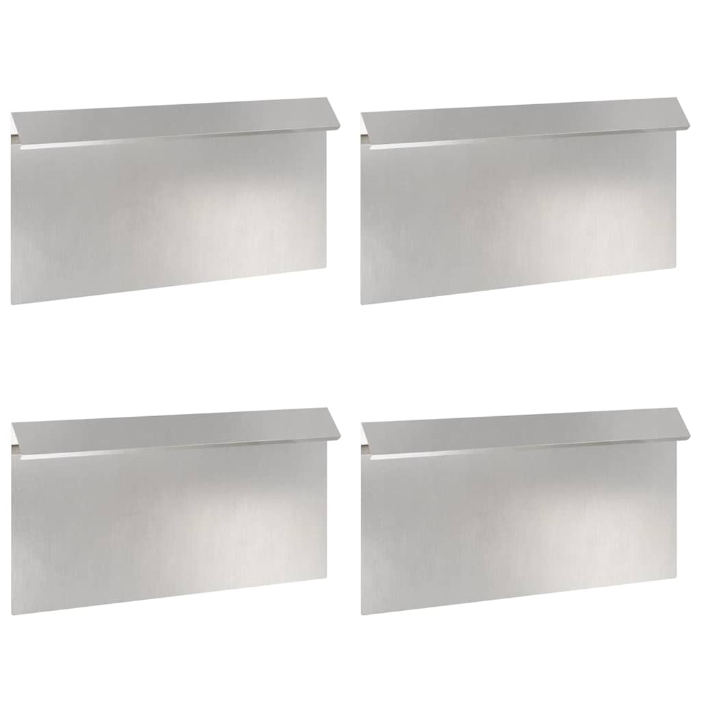 Slakkenhekje 4 st 50 x 3,5 x 25 cm Roestvrij staal Zilver
