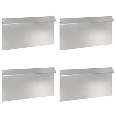 Slakkenhekje 4 st 50 x 3,5 x 25 cm Roestvrij staal Zilver