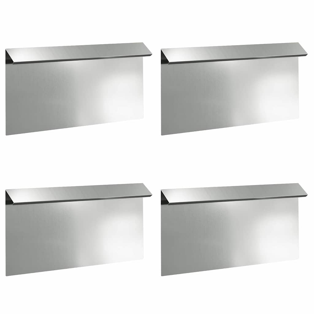 Slakkenhekje 4 st 50 x 3,5 x 25 cm Gegalvaniseerd staal Zilver