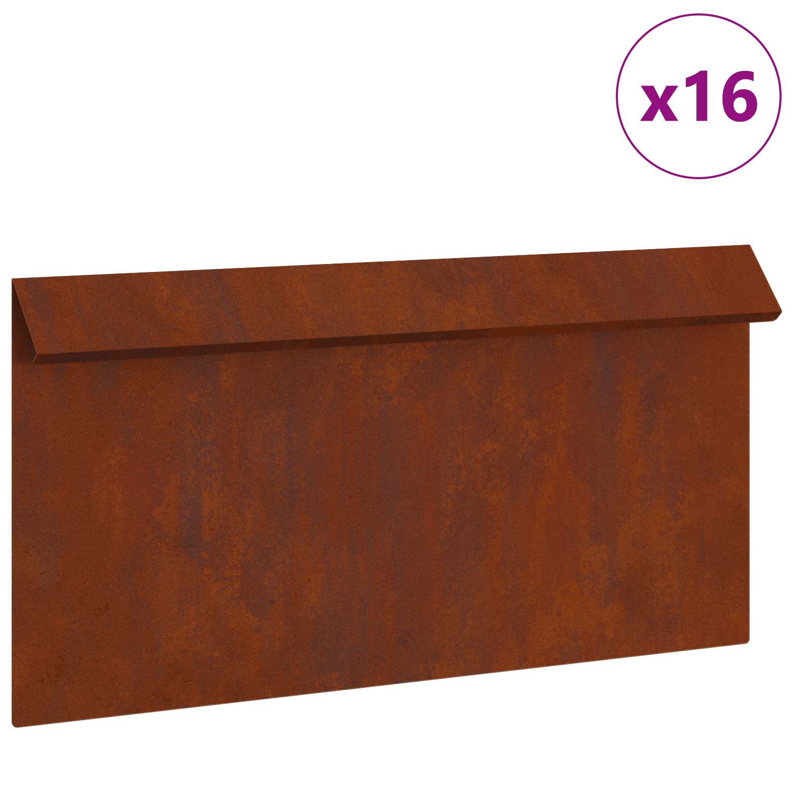 Slakkenhekje 16 st 50 x 3,5 x 25 cm weervast staal Roestig
