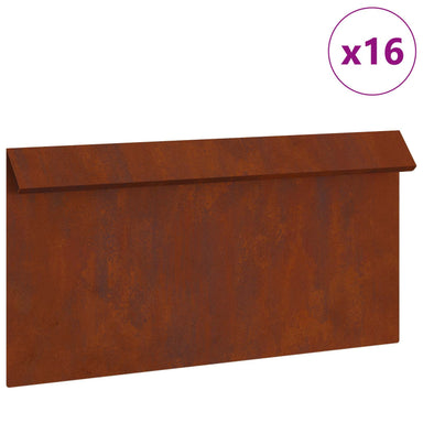 Slakkenhekje 16 st 50 x 3,5 x 25 cm weervast staal Roestig