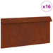 Slakkenhekje 16 st 50 x 3,5 x 25 cm weervast staal Roestig