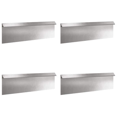 Slakkenhekje 4 st 100 x 3,5 x 25 cm Roestvrij staal Zilver