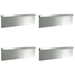 Slakkenhekje 4 st 100 x 3,5 x 25 cm Gegalvaniseerd staal Zilver