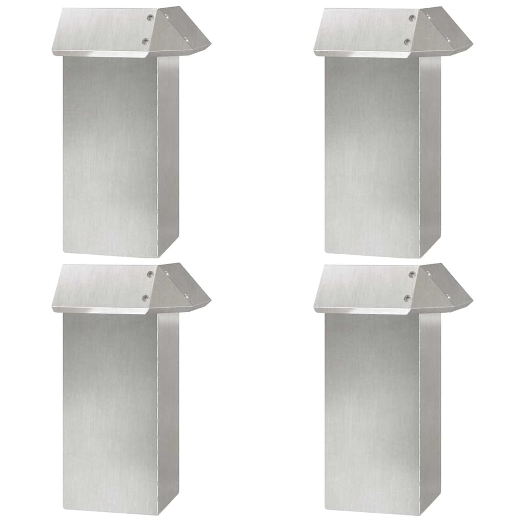 Slakkenhekje 4 st 13,5 x 13,5 x 25 cm Roestvrij staal Zilver