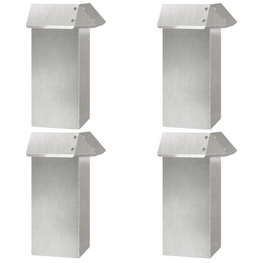Slakkenhekje 4 st 13,5 x 13,5 x 25 cm Roestvrij staal Zilver