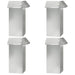 Slakkenhekje 4 pcs Zilver 13,5 x 13,5 x 25 cm