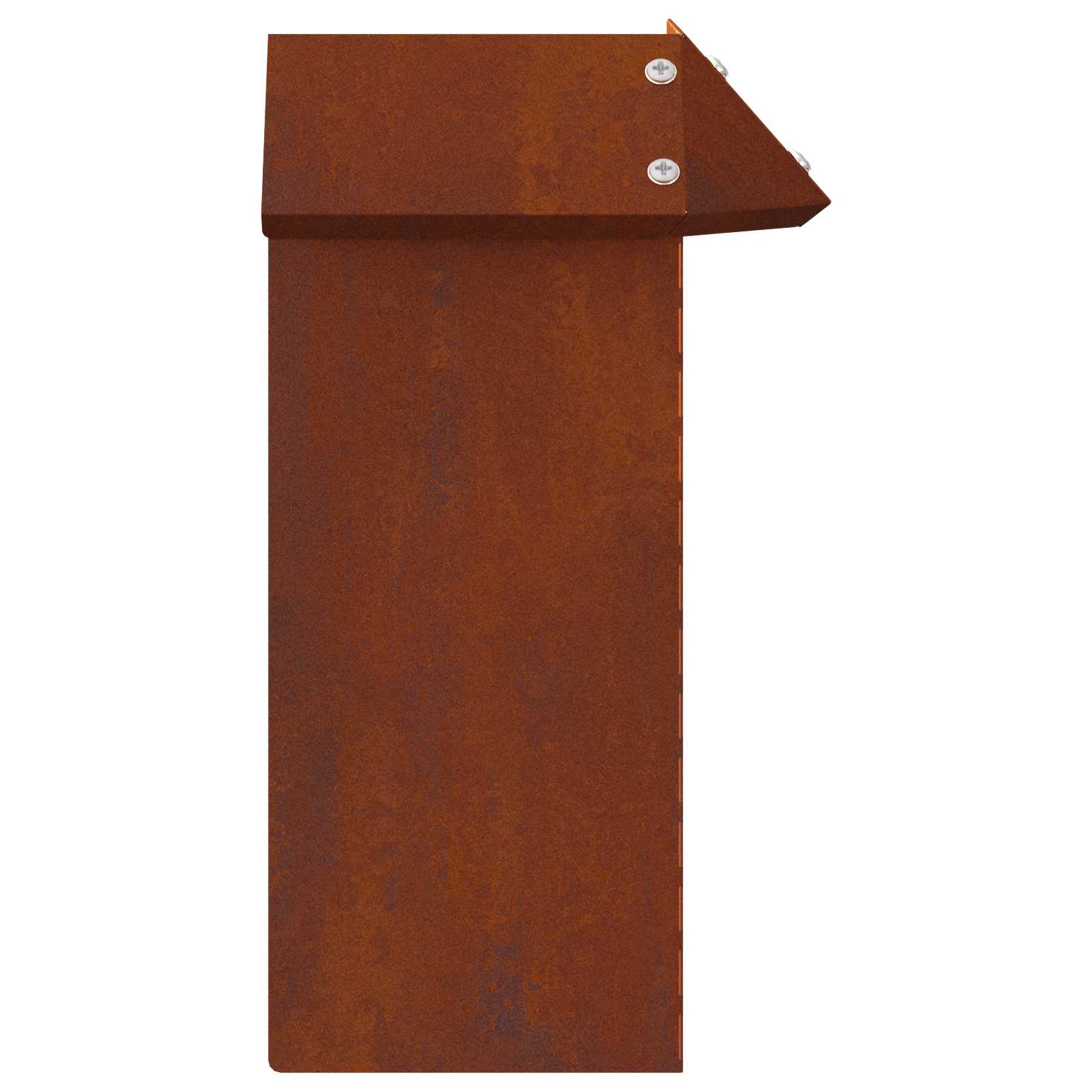 Slakkenhekje 13,5 x 13,5 x 25 cm weervast staal Roestig