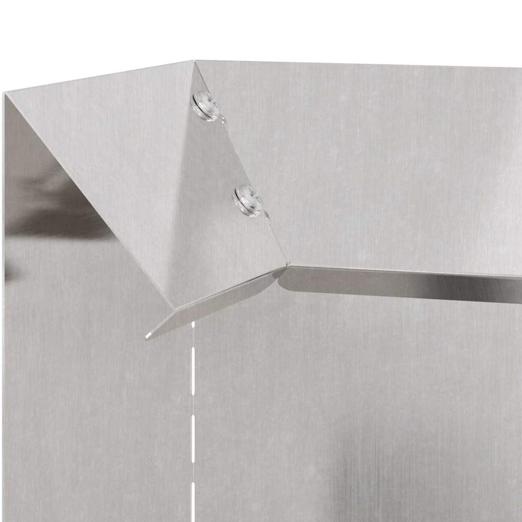 Slakkenhekje 10 x 10 x 25 cm Roestvrij staal Zilver