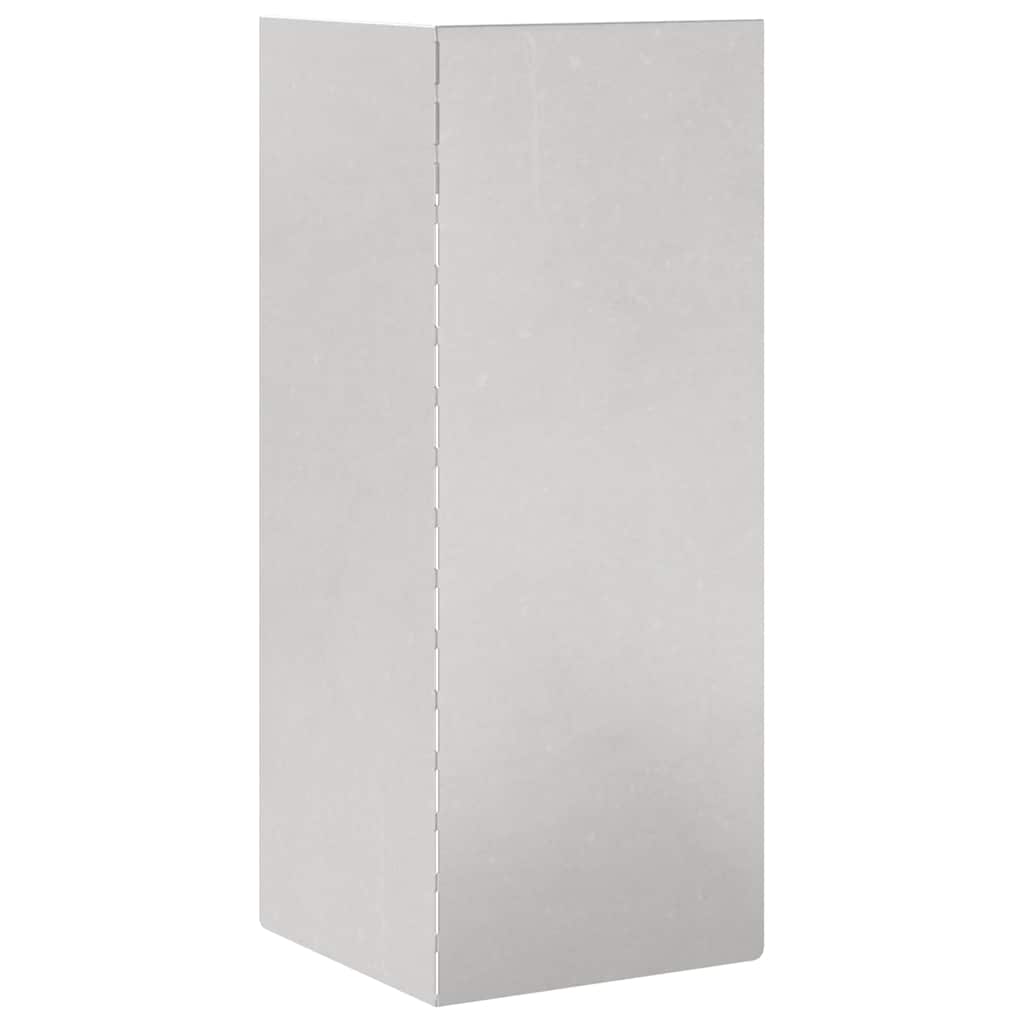 Slakkenhekje 10 x 10 x 25 cm Roestvrij staal Zilver