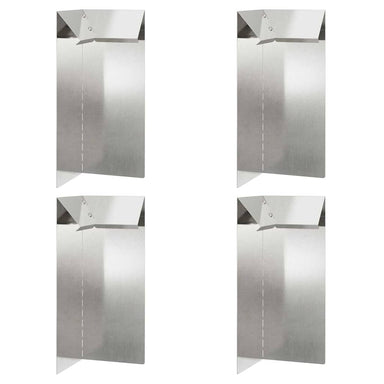 Slakkenhekje 4 st 10 x 10 x 25 cm Roestvrij staal Zilver