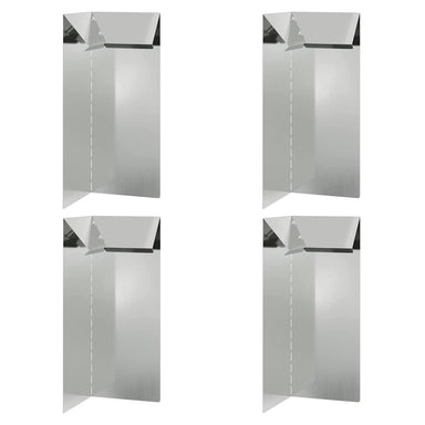Slakkenhekje 4 st 10 x 10 x 25 cm Gegalvaniseerd staal Zilver